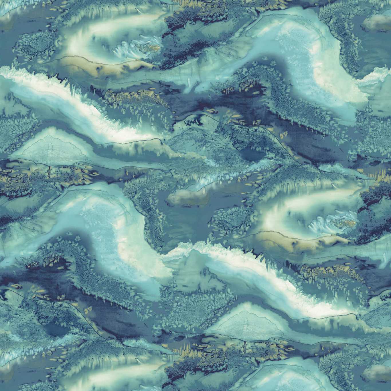 Reflected Obsidian-Behang-Tapete-Harlequin-Azurite-Rol-112852-Selected Wallpapers