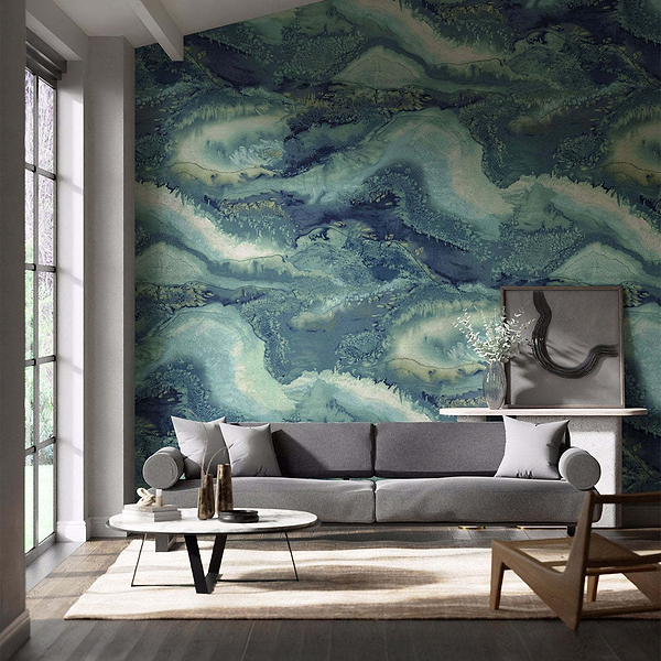 Reflected Obsidian-Behang-Tapete-Harlequin-Selected Wallpapers