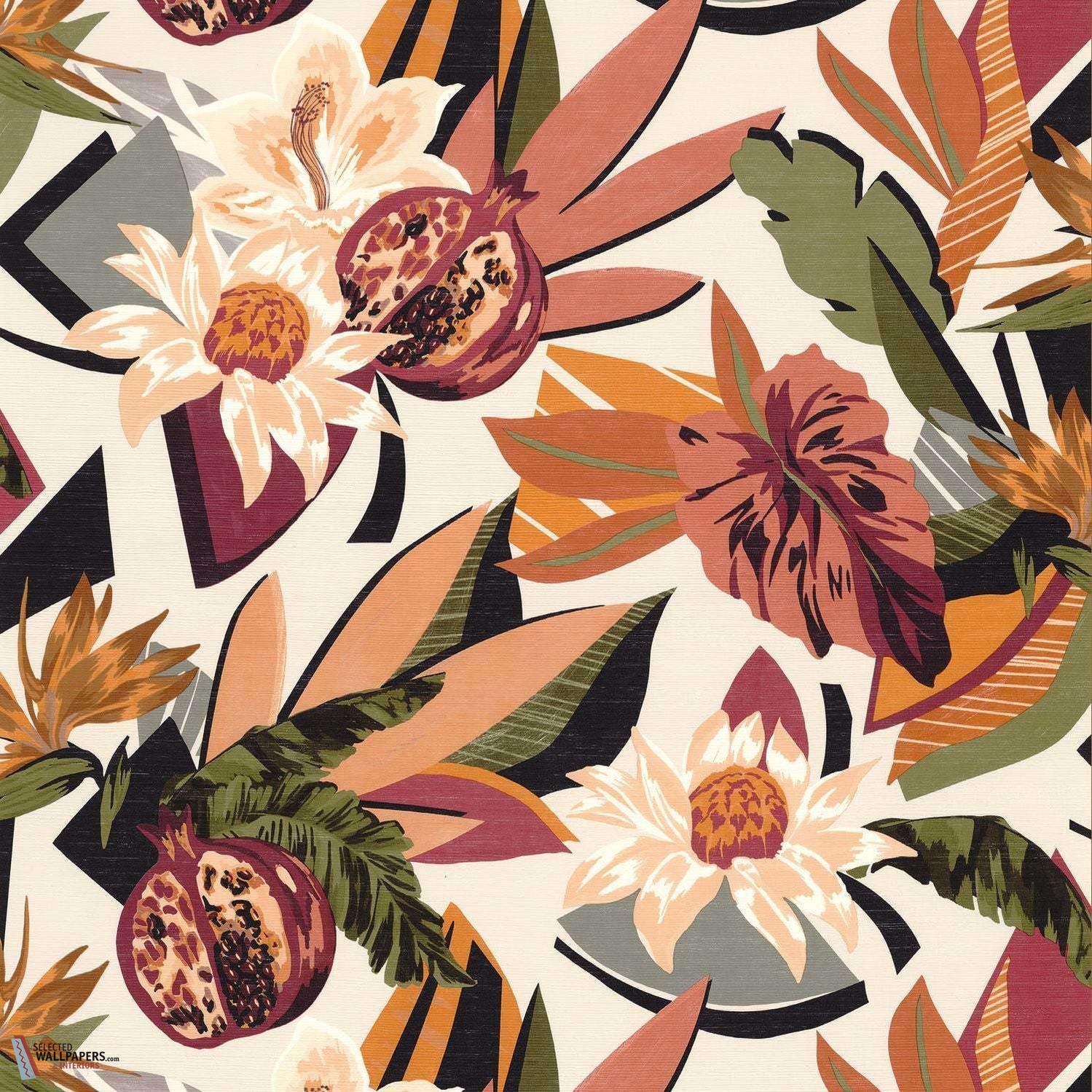 Salvador-Behang-Tapete-Casamance-Grege/Corail-Rol-75531324-Selected Wallpapers