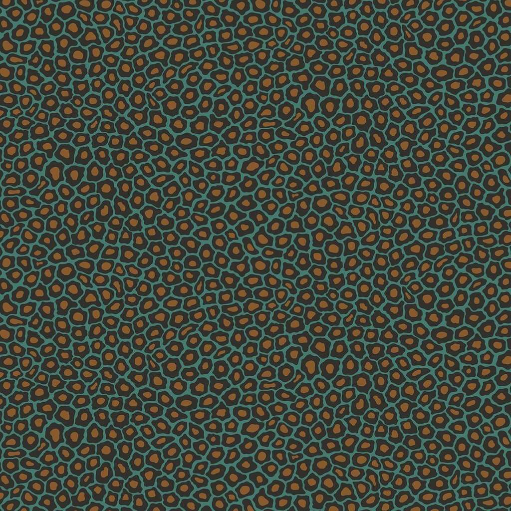 Senzo Spot-Behang-Tapete-Cole & Son-Metallic Gold & Teal-Rol-109/6033-Selected Wallpapers