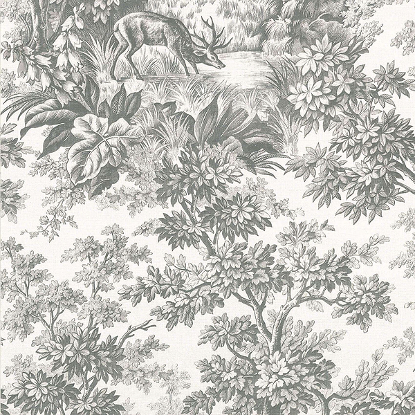 Stag Toile-behang-Tapete-Little Greene-Moss-Rol-0284SGMOSSZ-Selected Wallpapers