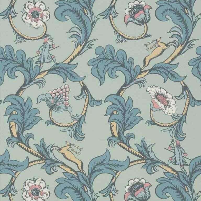 Stag Trail-behang-Tapete-Little Greene-Arsenic-Rol-0245STARSEN-Selected Wallpapers