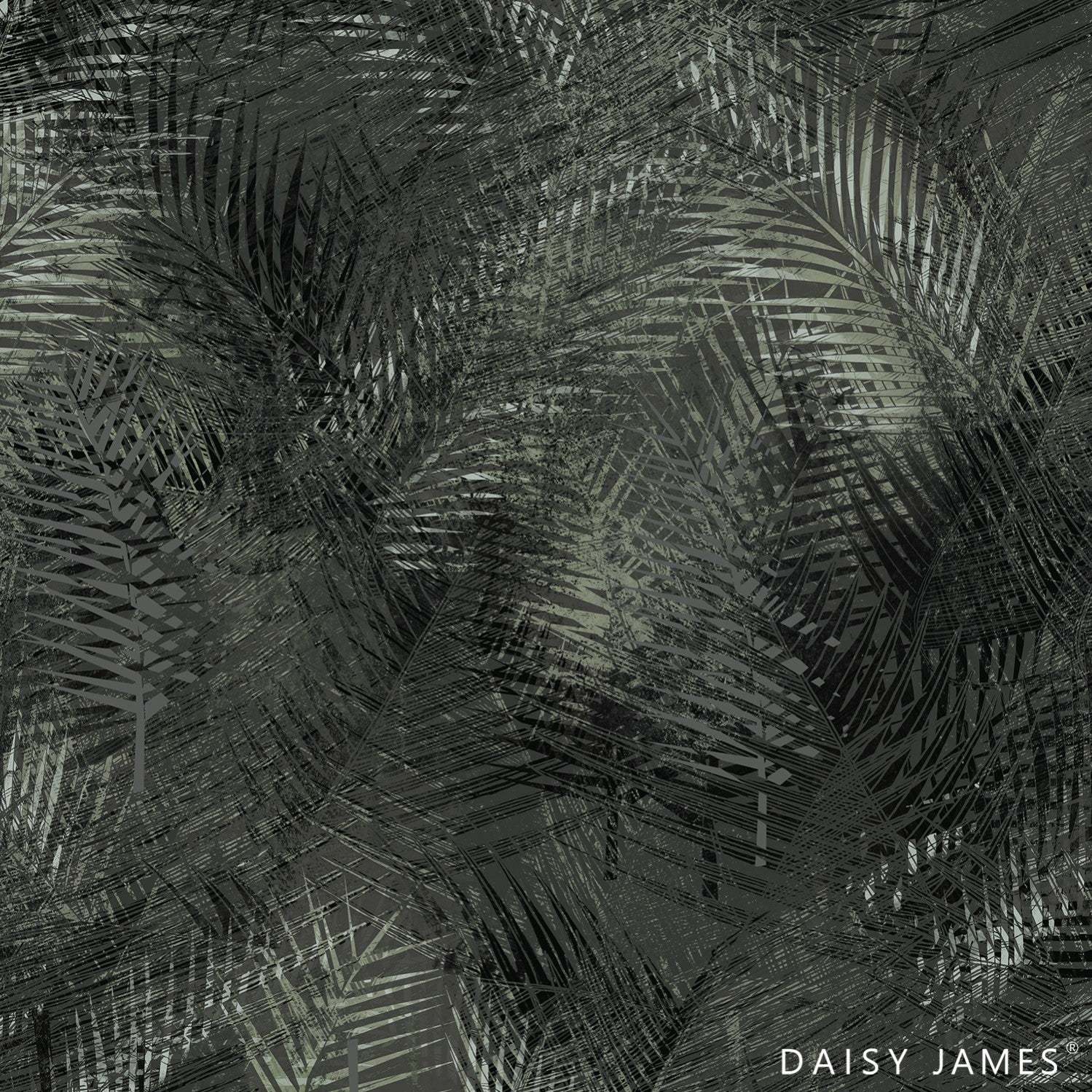 The Areca behang-behang-Daisy James-Grey-Vinyl-M2-Selected Wallpapers &amp; Interiors