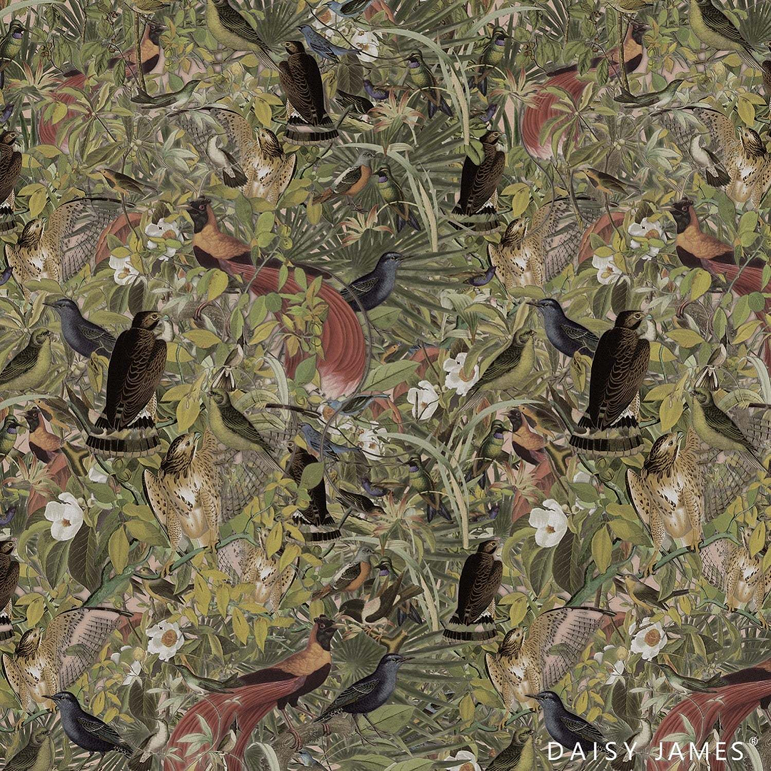 The Bird of Paradise behang-behang-Daisy James-Multicolor-Vinyl-M2-Selected Wallpapers &amp; Interiors