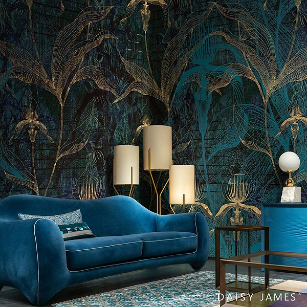 The Blue Orchid behang-behang-Daisy James-Selected Wallpapers &amp; Interiors