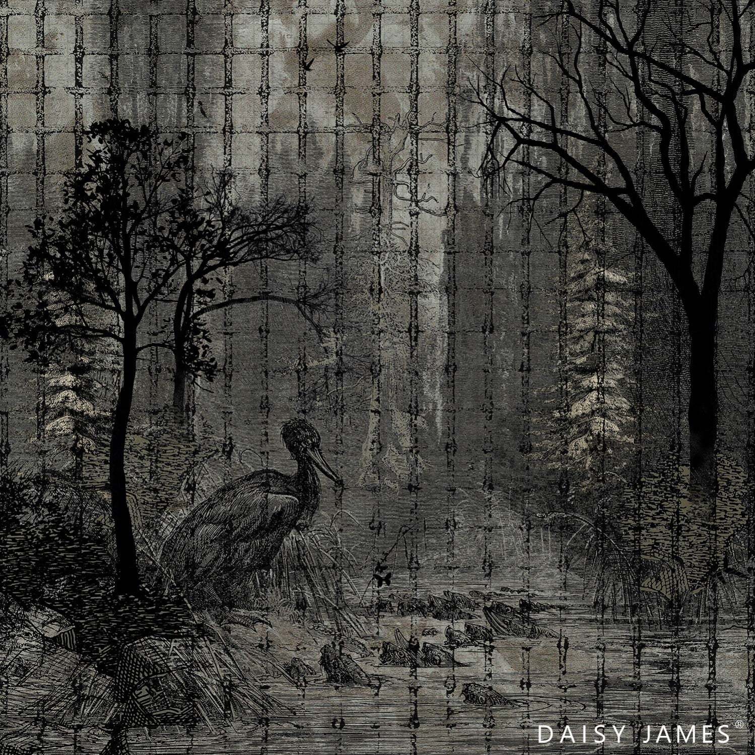 The Concert behang-behang-Daisy James-Black-Vinyl-M2-Selected Wallpapers &amp; Interiors