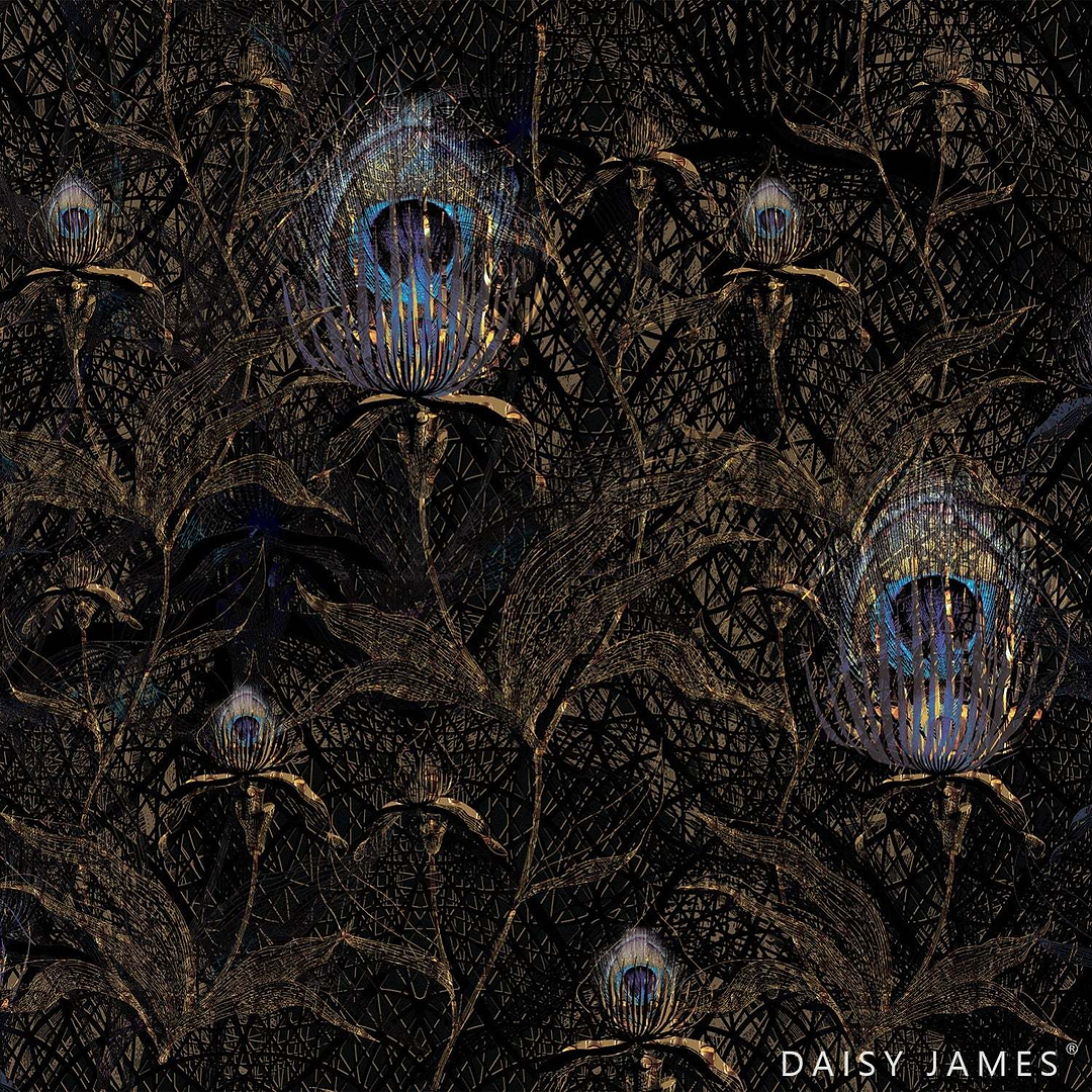 The Gold Leaf behang-behang-Daisy James-Original-Vinyl-M2-Selected Wallpapers &amp; Interiors