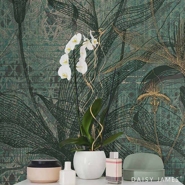 The Green Orchid behang-behang-Daisy James-Selected Wallpapers &amp; Interiors