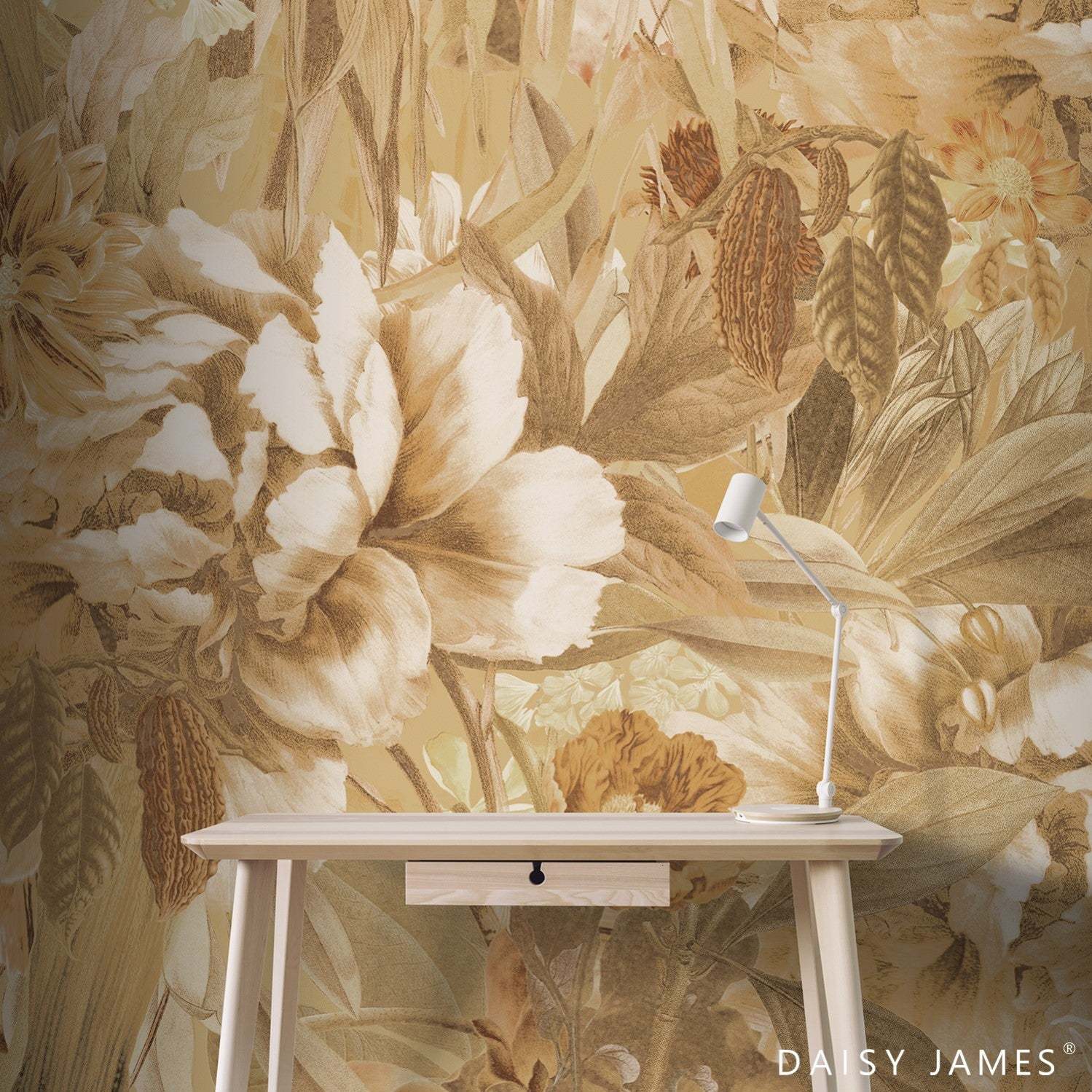 The Hosta Yellow behang-Behang-Daisy James-Selected Wallpapers &amp; Interiors