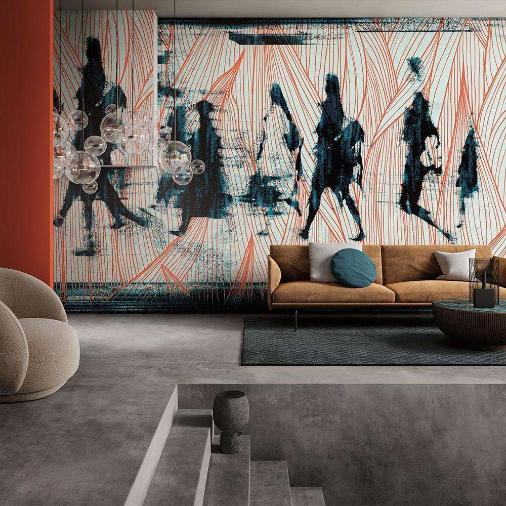 Walking-behang-Tapete-Inkiostro Bianco-Selected Wallpapers