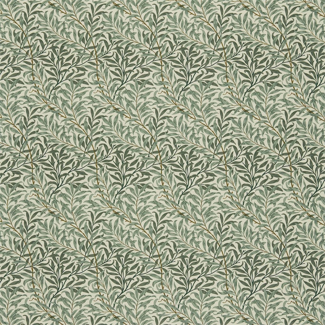 Willow Boughs stof-Fabric-Tapete-Morris & Co-Cream/Green-Meter (M1)-226722-Selected Wallpapers
