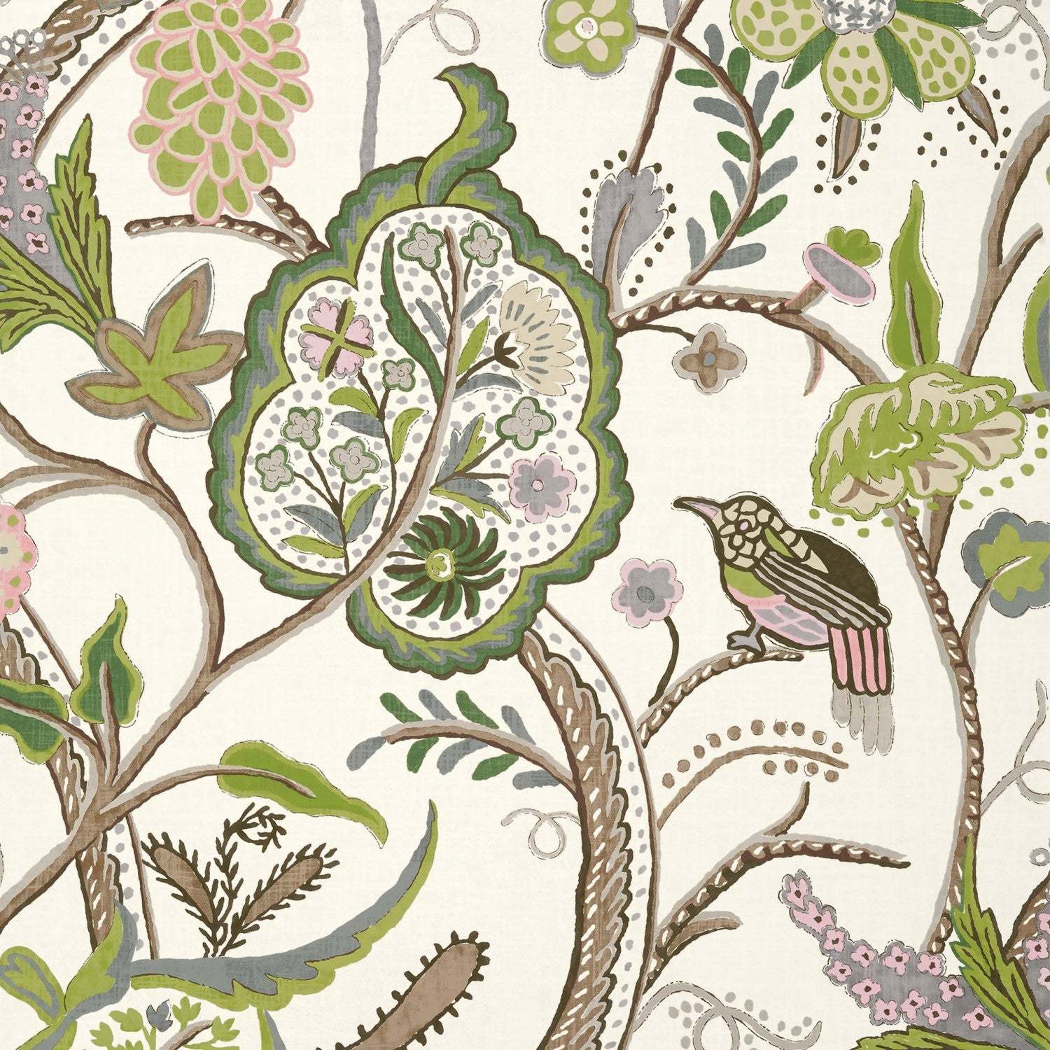 Windsor-Behang-Tapete-Thibaut-Brown and Green-Rol-T14306-Selected Wallpapers