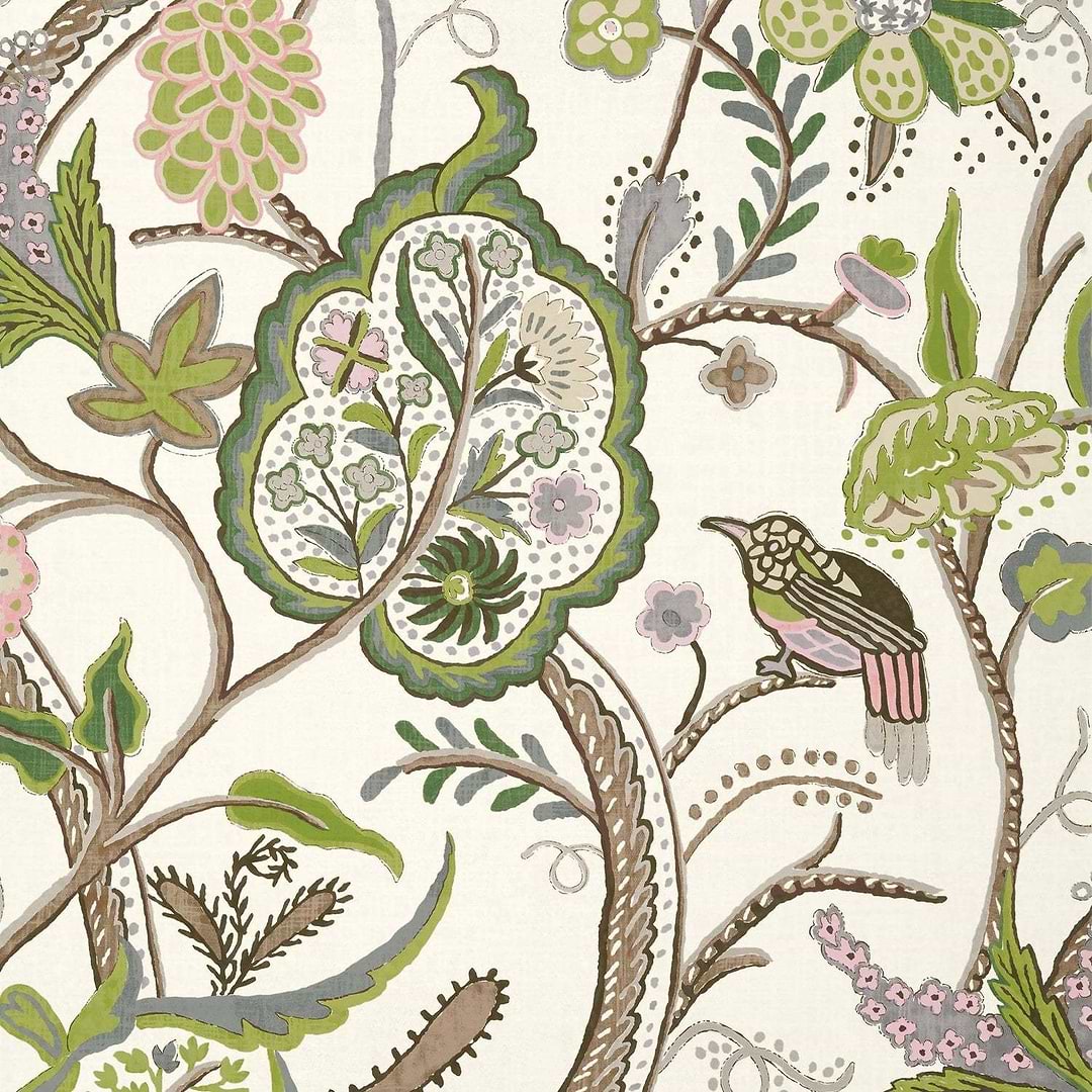 Windsor-Behang-Tapete-Thibaut-Brown and Green-Rol-T14306-Selected Wallpapers