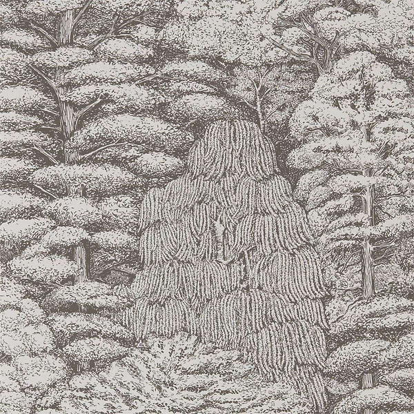 Woodland Toile-behang-Tapete-Sanderson-Ivory/Charcoal-Rol-215716-Selected Wallpapers
