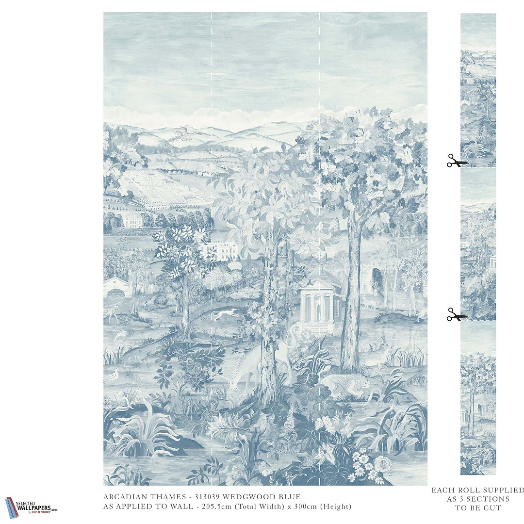 Arcadian Thames-behang-Tapete-Zoffany-Selected Wallpapers