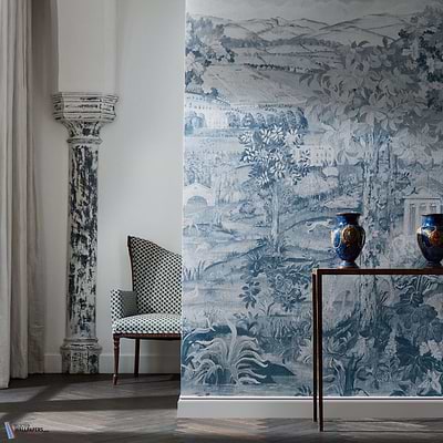 Arcadian Thames-behang-Tapete-Zoffany-Selected Wallpapers