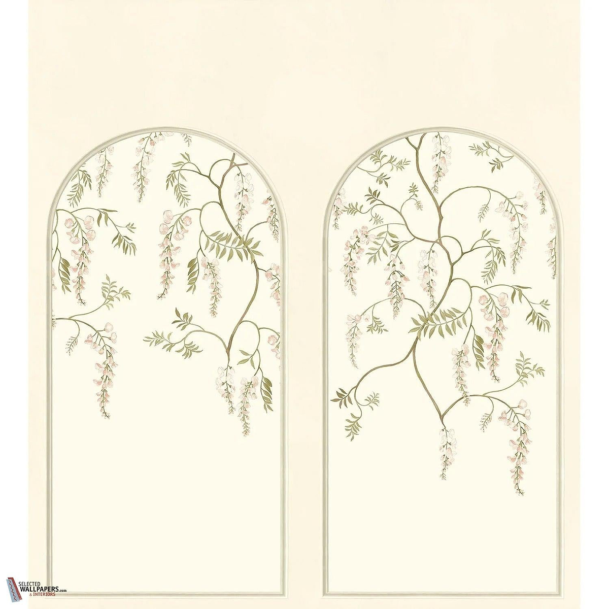 Arezzo behang-Casamance-Ivoire/Kaki - Arches-Set-Selected Wallpapers-Interiors