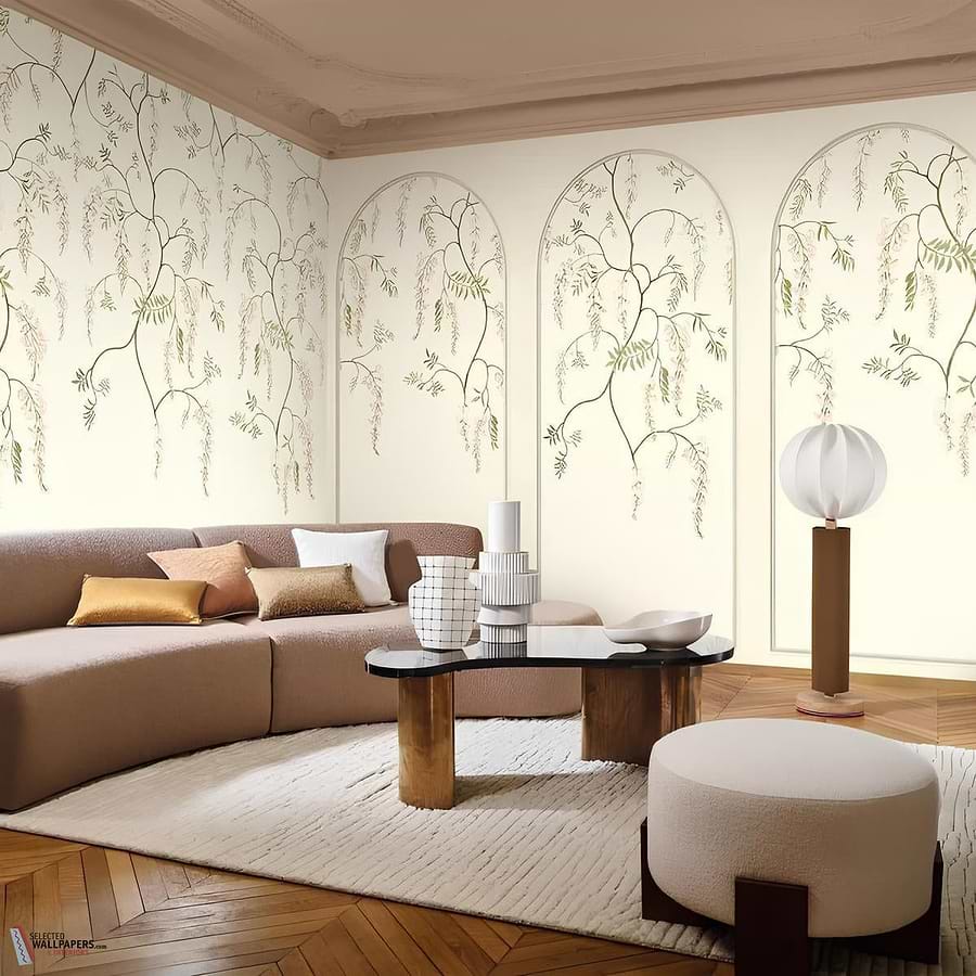Arezzo behang-Casamance-Selected Wallpapers-Interiors