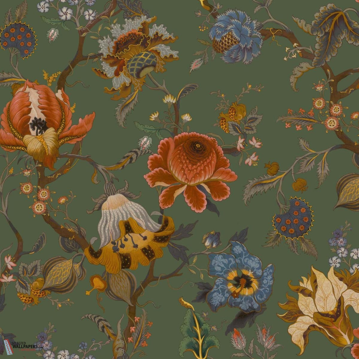Artemis behang-House of Hackney-wallpaper-tapete-Moss Green-200 cm-Selected-Wallpapers-Interiors