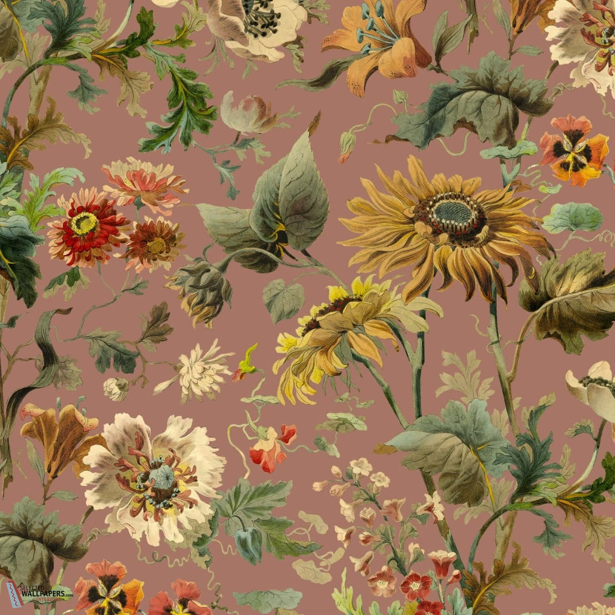 Avalon behang-House of Hackney-wallpaper-tapete-Puce Pink-200 cm-Selected-Wallpapers-Interiors