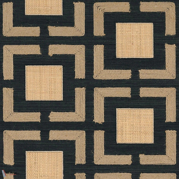 Biancavilla behang-Casamance-Noir Sable-Rol-Selected Wallpapers-Interiors