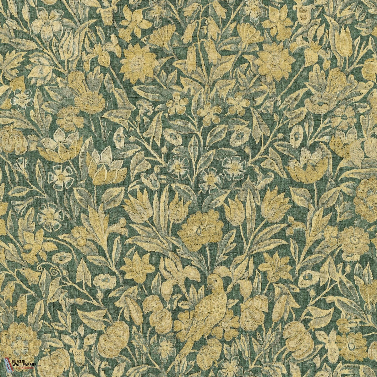 Bouquet behang-Arte-Emerald-Meter (M1)-Selected Wallpapers-Interiors