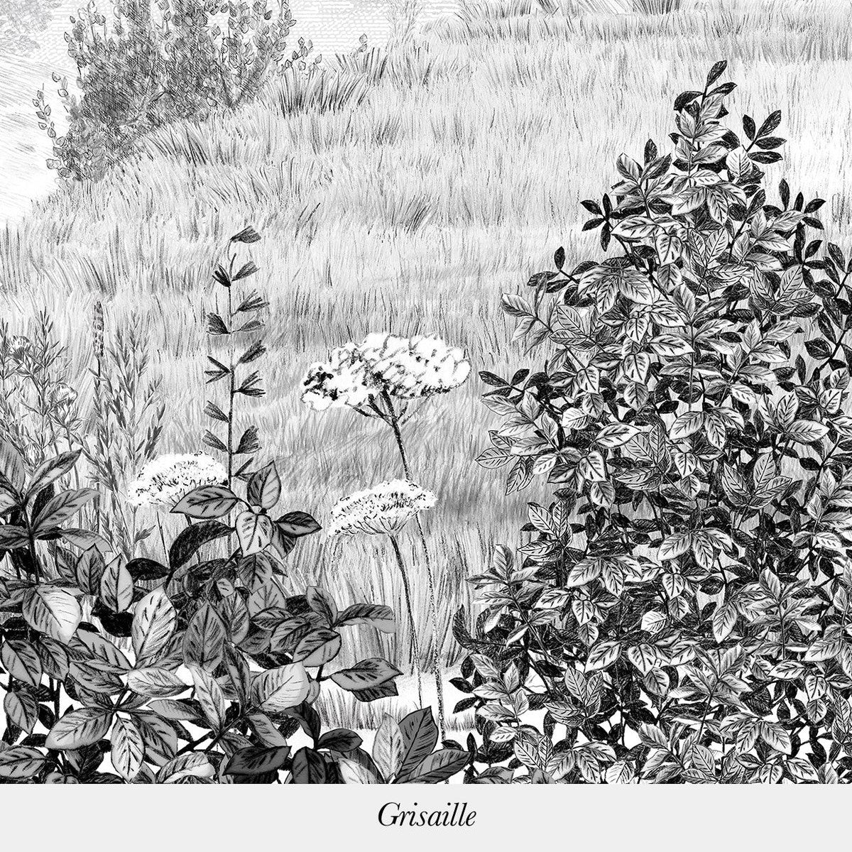 Campagne Sur Mesure-Isidore Leroy-wallpaper-behang-Tapete-wallpaper-Gris-Non Woven-Selected Wallpapers