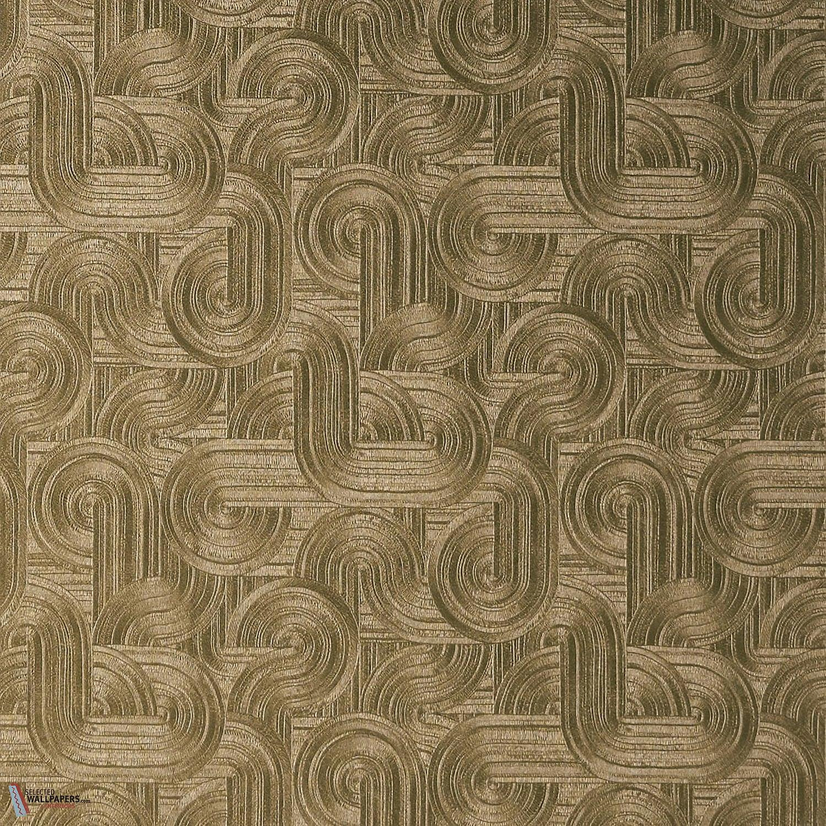 Carat behang-Casamance-Dore/Fonce-Rol-Selected Wallpapers-Interiors