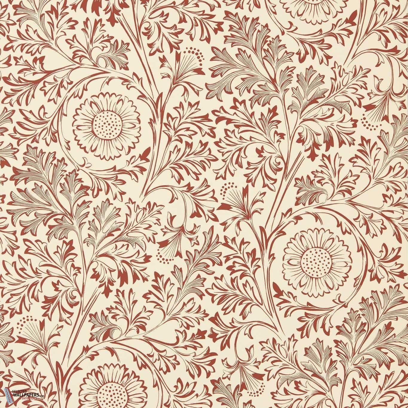 Chamomile behang-Morris & Co-Flax/Madder-Rol-Selected Wallpapers-Interiors
