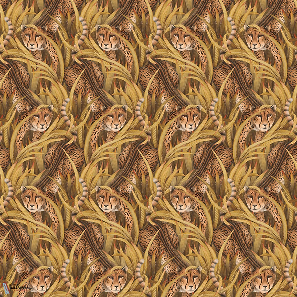 Cheetah Prowl behang-Cole & Son-Bronze-Rol-Selected Wallpapers-Interiors