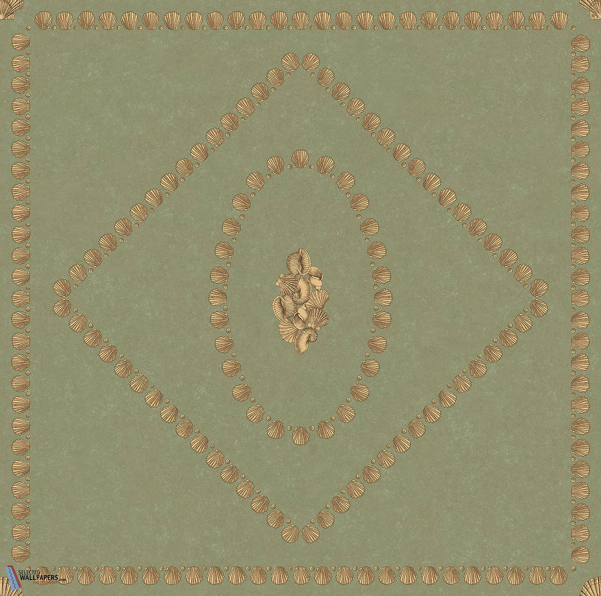 Conchiglie-behang-Tapete-Cole & Son-Antique Gold on Ivy-Rol-123/5026-Selected Wallpapers