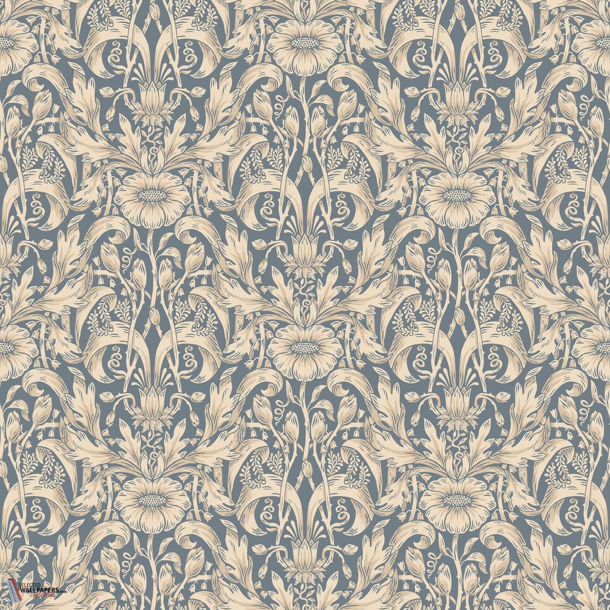 Emil behang-Sandberg-Indigo blue-Rol-Selected Wallpapers-Interiors