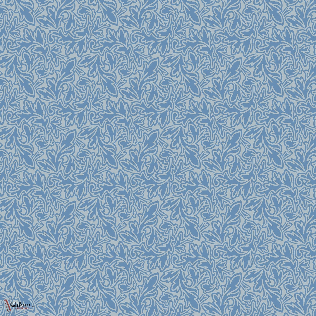 Feuille behang-Behang-Farrow & Ball-Blue-Rol-Selected Wallpapers &amp; Interiors