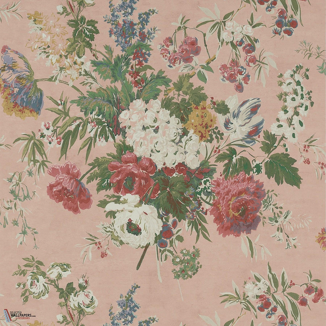Garden Club behang-Anna French-Apricot and slate-Rol-Selected Wallpapers-Interiors