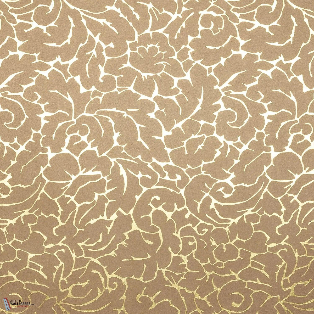 Guimard behang-Casamance-Sable Fonce Dore-Meter (M1)-Selected Wallpapers-Interiors