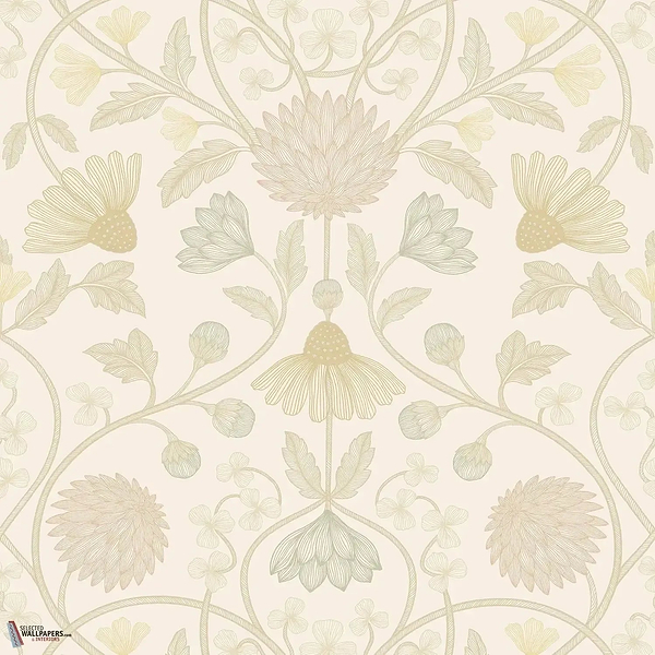 Hippolyte behang-Casamance-Ivoire/Dore-Rol-Selected Wallpapers-Interiors