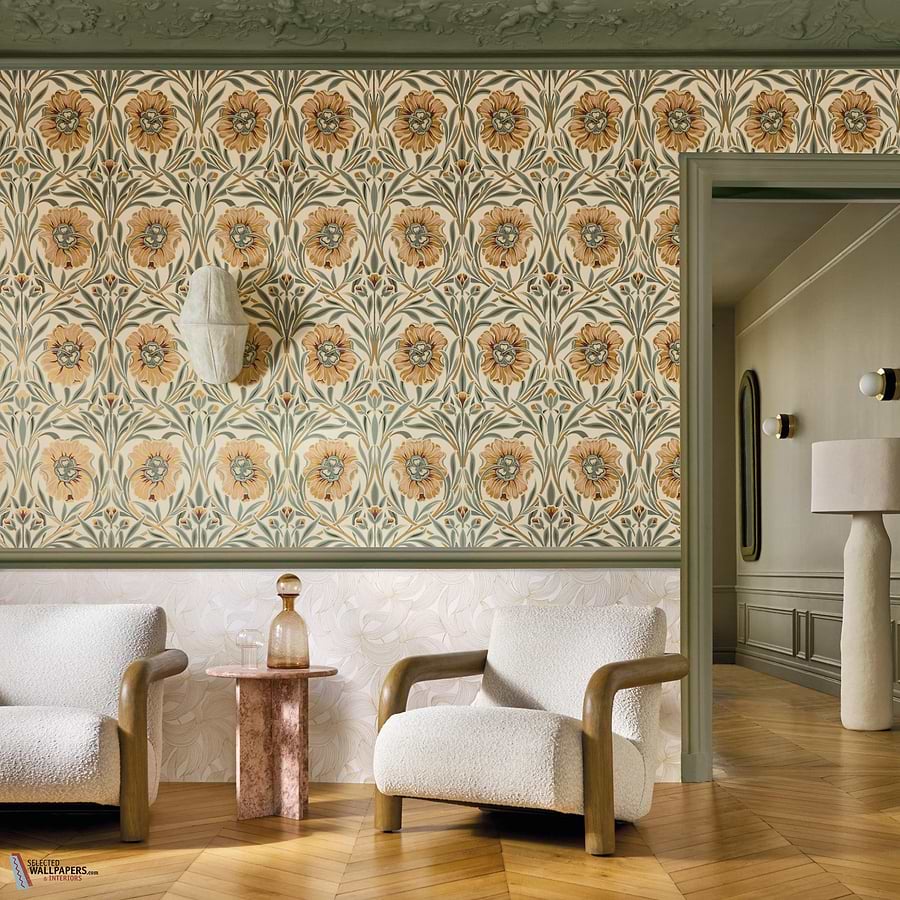Isadora behang-Casamance-Selected Wallpapers-Interiors
