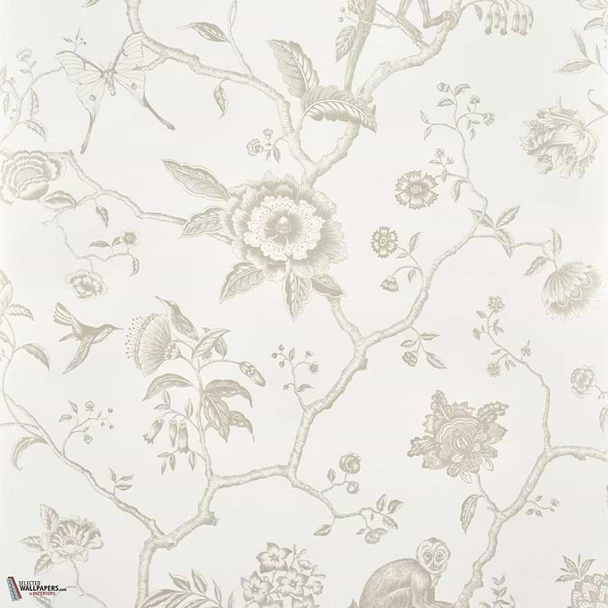 Jardin de Paradis Tapete-Pierre Frey-Coquille-Rolle-Selected Wallpapers-Interiors