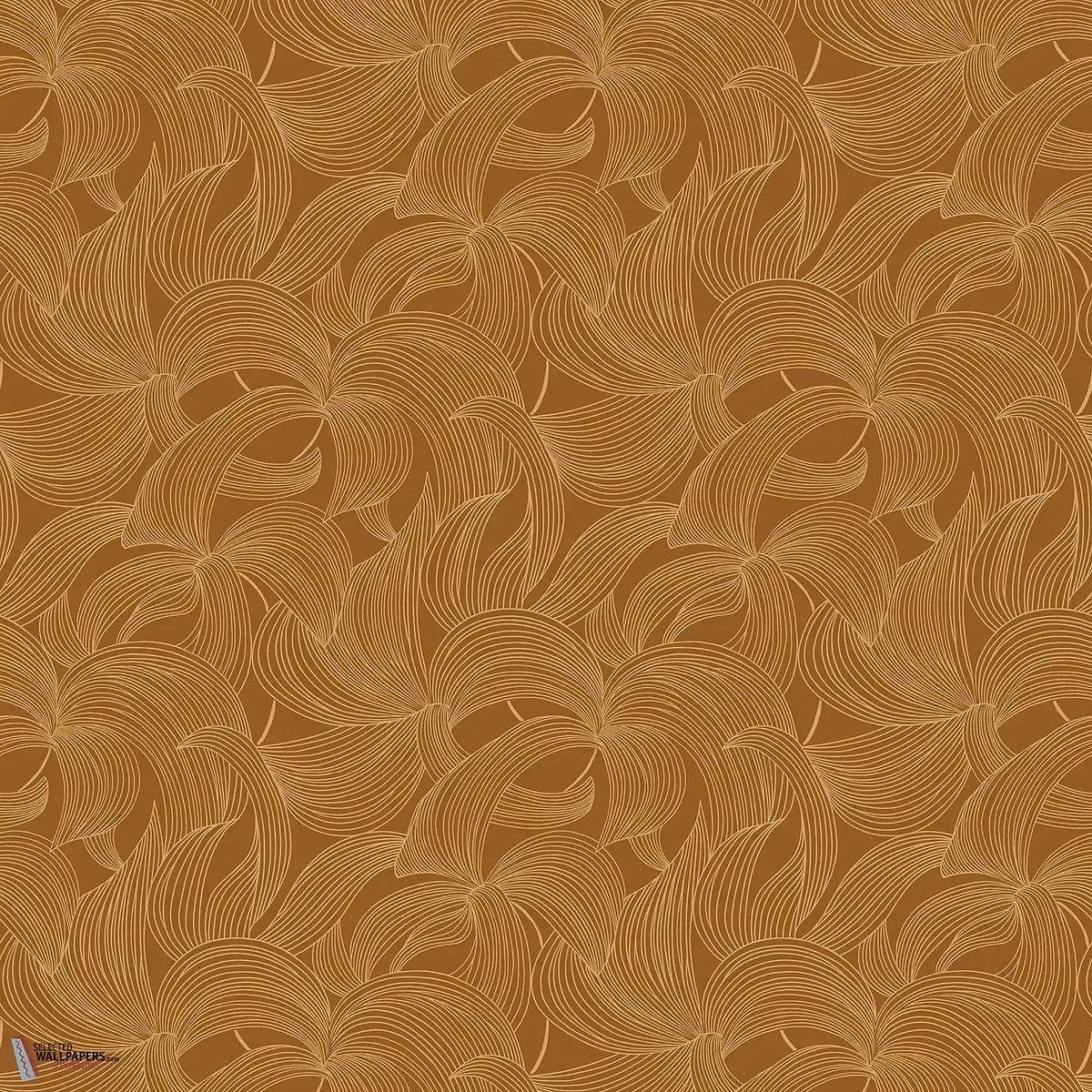 Leontine behang-Casamance-Ambre/Dore-Rol-Selected Wallpapers-Interiors