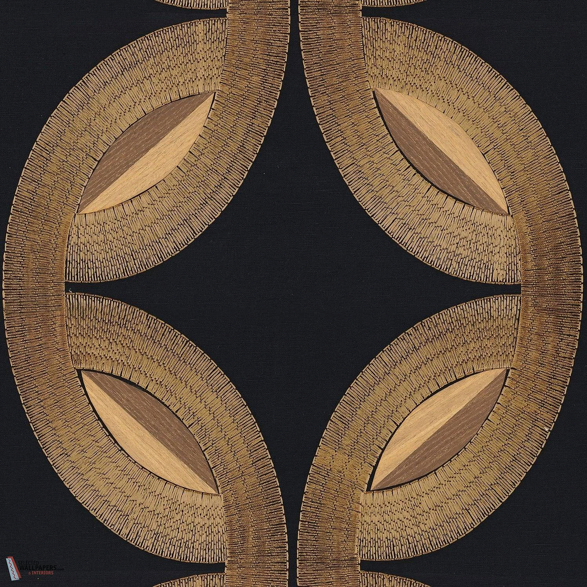 Mimbeau behang-Casamance-Noir Mordore-Meter (M1)-Selected Wallpapers-Interiors