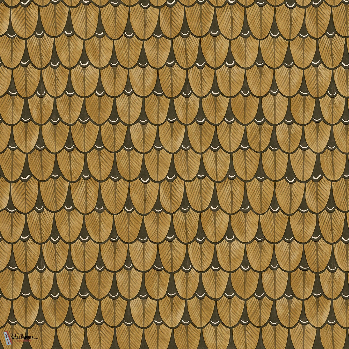 Narina behang-Cole & Son-Gold-Rol-Selected Wallpapers-Interiors