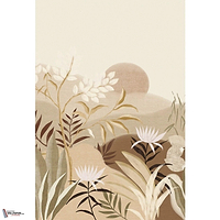 Neloe behang-Casamance-Sable/Kaki-Set-Selected Wallpapers-Interiors