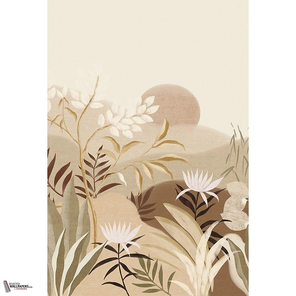 Neloe behang-Casamance-Sable/Kaki-Set-Selected Wallpapers-Interiors