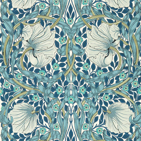 Pimpernel behang-Behang-Morris & Co-Cobalt/Mineral-Rol-Selected Wallpapers &amp; Interiors