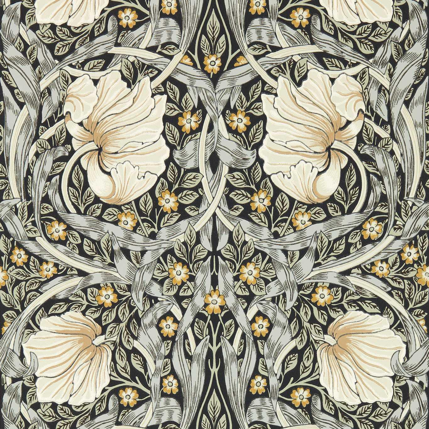 Pimpernel behang-Behang-Morris & Co-Ink/Sage-Rol-Selected Wallpapers &amp; Interiors