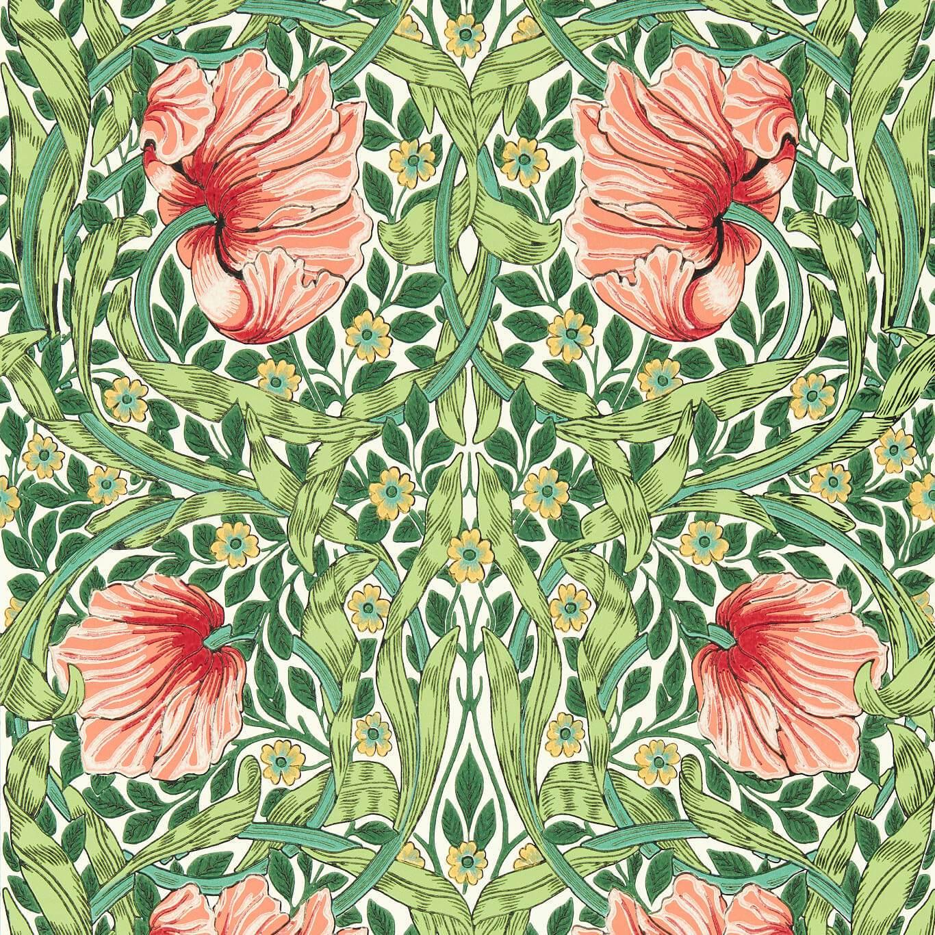 Pimpernel-behang-tapete-wallpaper-Morris & Co-Shamrock/Watermelon-Rol-Selected-Wallpapers-Interiors