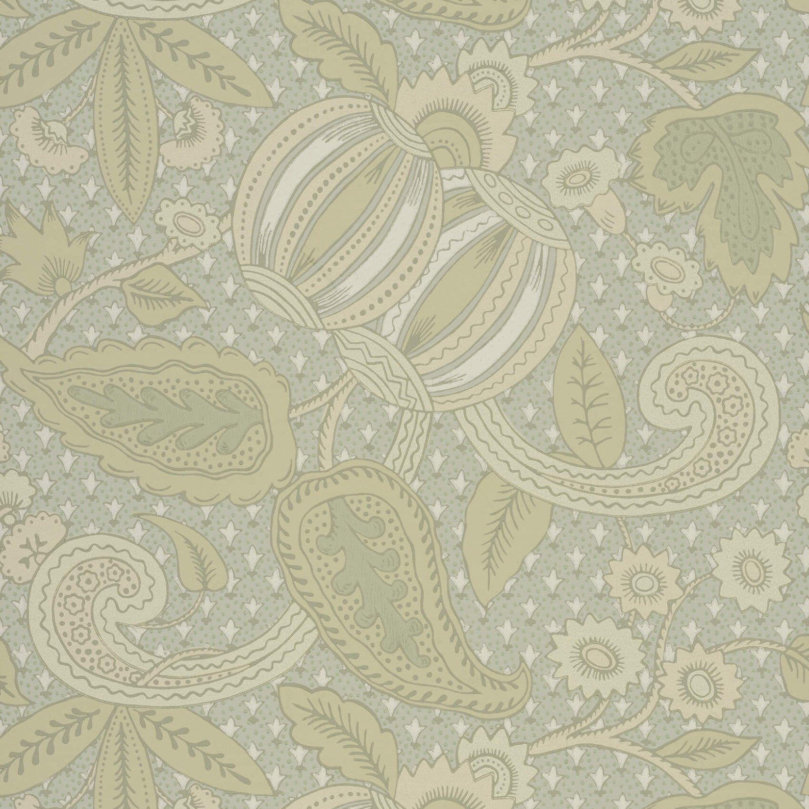 Pomegranate-behang-Tapete-Little Greene-Green Scale-Rol-0245POGREEN-Selected Wallpapers