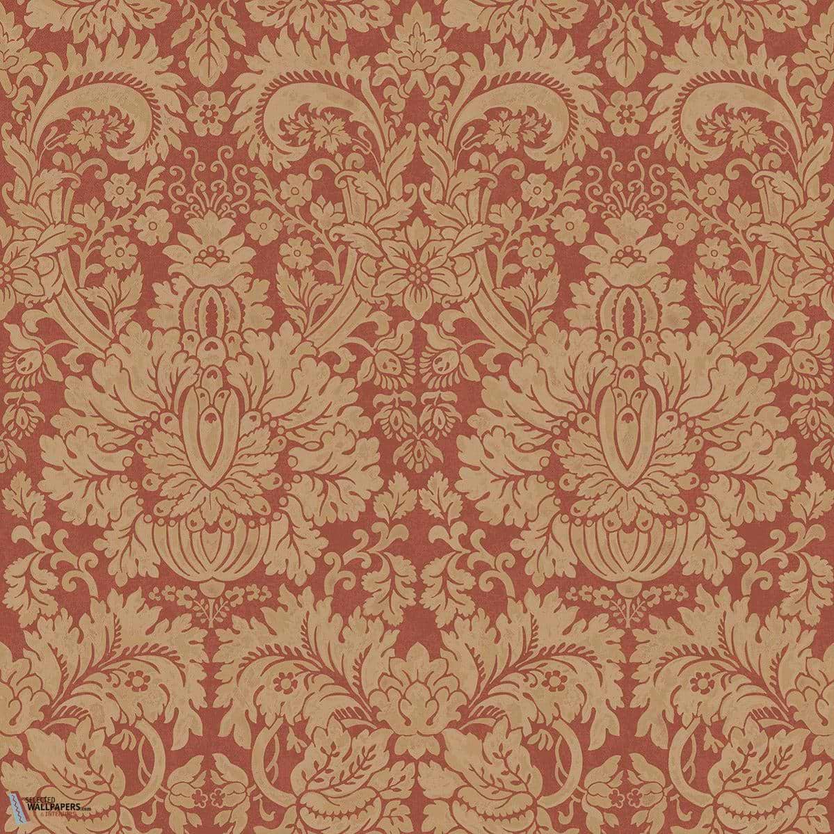 Queen's damask behang-GP&J Baker-Old red-Rol-Selected Wallpapers-Interiors