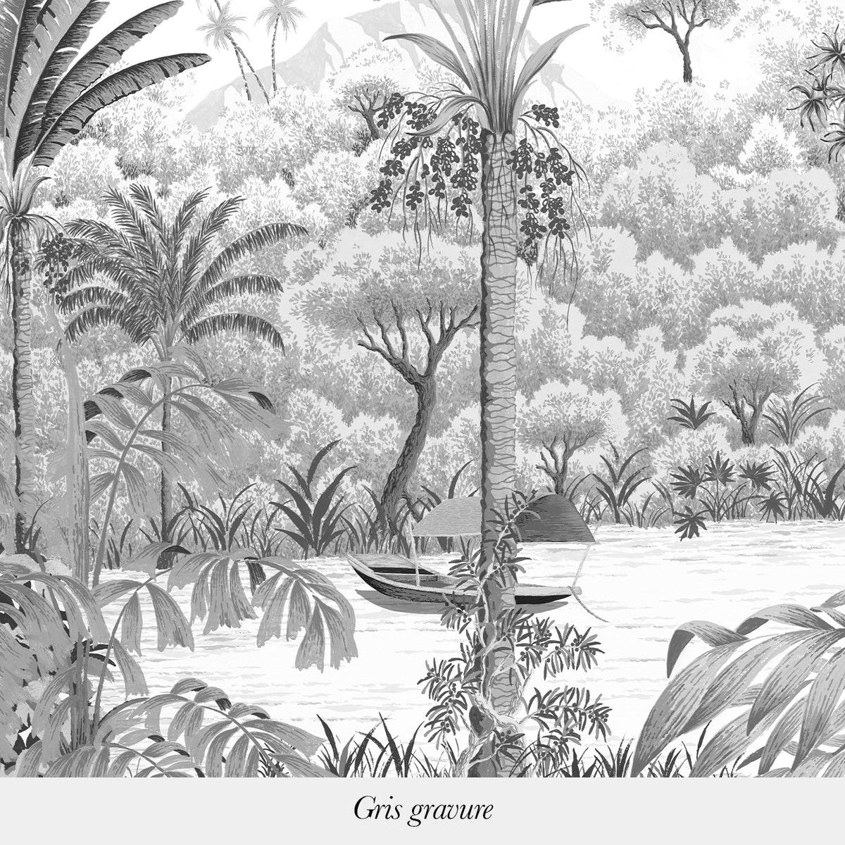 Riviere des Parfums-Isidore Leroy-wallpaper-behang-Tapete-wallpaper-Gris Gravure-Non Woven-Selected Wallpapers