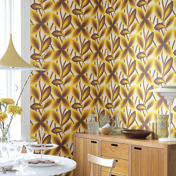 Starflower behang-Little Greene-Selected Wallpapers-Interiors